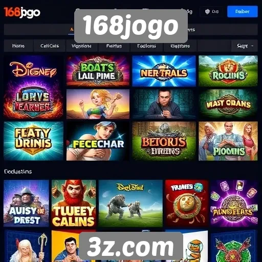 Navegando pelas opções de jogos no site 168jogo